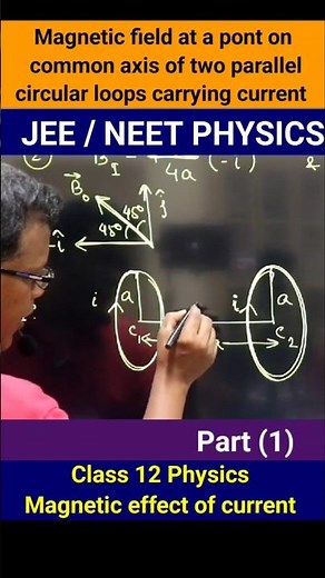 magnetic field at common axis due to two parallel circular loops #shorts #class12physics #neet #jee