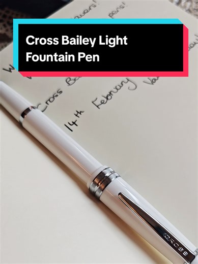 So excited to review the Cross Bailey Light fountain pen! #valentinesdaygift #cross #fountainpens #crossbaileylight #stationeryhaul
