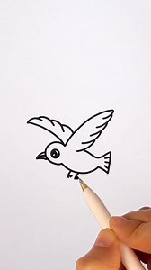 252K views · 1.6K reactions | Easy flying bird ️ drawing tutorial for kids . #learning #drawingideas #trend #artist #viralreelschallenge #fbreelsfypシ゚viralfbreelsfypシ゚viral2025 | Easy drawing for kids24 | Facebook