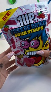 1UP Freeze Dried Sour Strips #candy #asmr #freezedried | Sweet ASMR