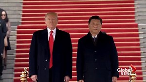 Trump welcomed with red carpet at Chinese ceremony