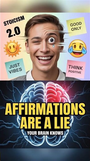 Why Positive Affirmations Are A Lie (Neuroscience & Stoicism) #stoicism #neuroscience #psychology
