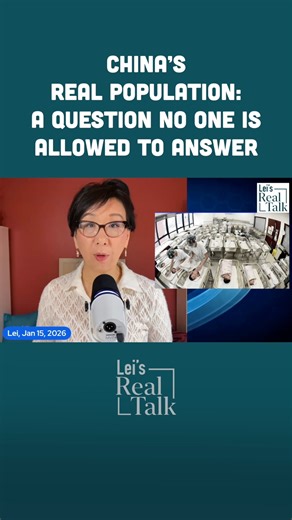 What is China’s real population? Decades of inflated census data, the one-child policy, and hidden COVID deaths have made China’s population unknowable. Using math, fertility rates, on-the-ground evidence, and official contradictions, this program explains why the truth is forbidden—and why the human cost may be far greater than acknowledged. Watch the full video here: https://www.youtube.com/watch?v=-waNpAk8Vls | Lei's Real Talk