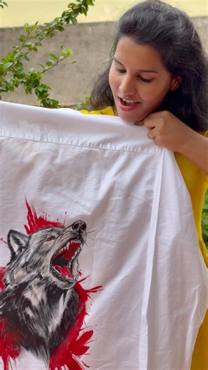3D Wolf Shirt Painting 🔥
