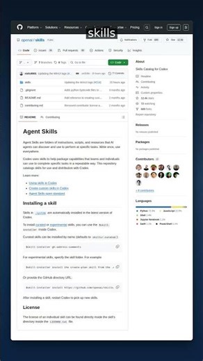 SKILLS - Streamline Codex Workflows — Agent Skills Catalog (OpenAI, 12K Stars)