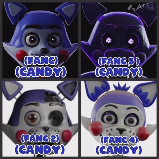 todos os modelos de Candy e (five night ex candy) #fanc