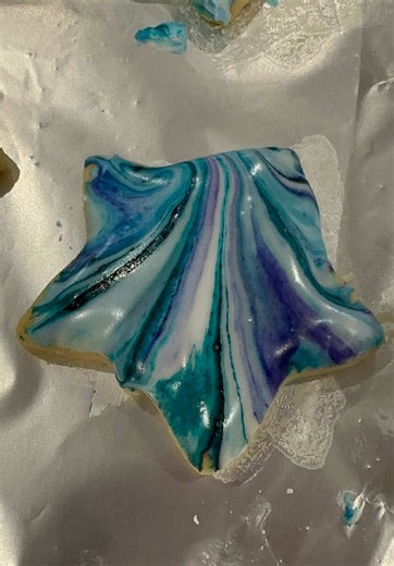 Star Cookies and Marble Icing Cupcakes