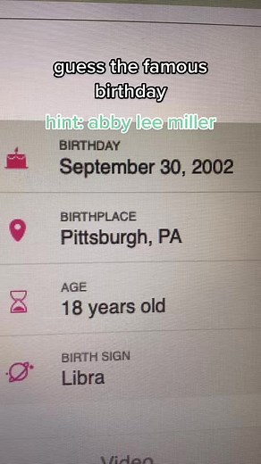 Guess the Celebrity Born on September 30, 2002