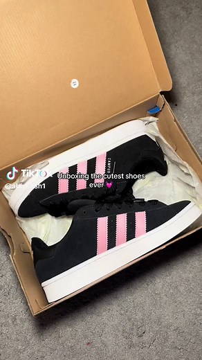 Unboxing the Cutest Adidas Campus Pink and Black Shoes