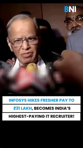 Business News India on Instagram: "Infosys has surprised the Indian IT industry by increasing the starting salary for freshers in specialised technology roles to ₹21 lakh per year, making it the highest-paying recruiter for entry-level tech talent in the country. The new pay package applies to roles such as Specialist Programmer and Digital Specialist Engineer, designed for AI-first and advanced engineering positions. The company is conducting an off-campus hiring drive for 2025 engineering and