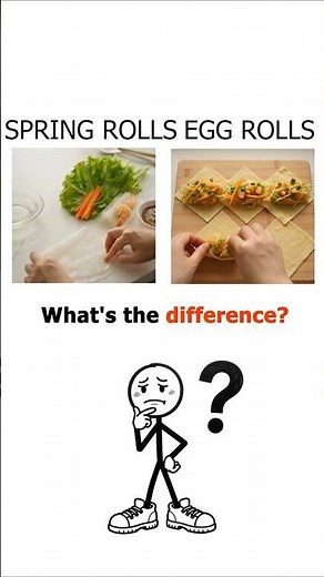 Spring Rolls VS Egg Rolls 🥢 | Tacos VS Quesadillas 🌮 | What’s The Difference? #foodfacts #shorts