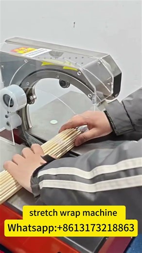 Máquina de embalaje con film extensible para cables, tuberías, vegetales, repuestos, artículos de fe