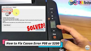 How to Fix Canon G2010 Series P08 Error and Support Code 5200 | INKfinite