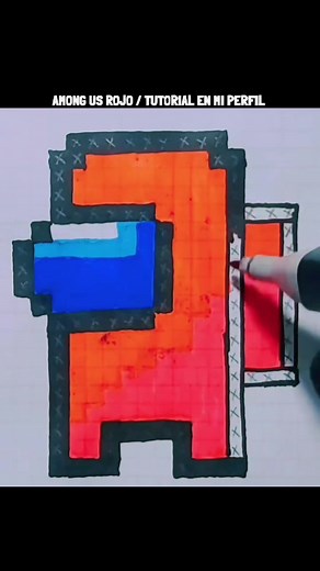 Among Us Red Fan Art Drawing