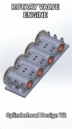 A second animation showcasing the components of Version 2 of my improved rotary valve engine design.