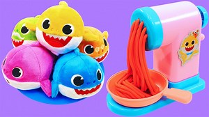 1.3M views · 20K reactions | Satisfying Video l DIY How to make Rainbow Play Doh Noddles with Baby Shark Dolls Cutting ASMR #kineticsand #oddlysatisfying #ASMR | Pop Pop ASMR | Facebook