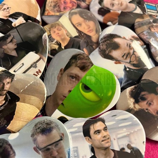 The Pitt Character Heart Button Pins [PART ONE] | Dennis Whitaker Robby Hucklerobby Santos Langdon Abbot Custom Handmade Gift - Etsy