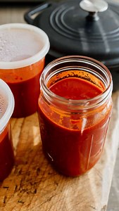 Yvette Marquez | Mexican Food Blogger on Instagram: "🌶️ Only 4 ingredients to make the BEST homemade enchilada sauce! ✨ California or New Mexico red chile pods (or guajillo), flour, garlic, and salt. That’s it! My grandma toasted the flour like a roux, my mom blends it to keep it smooth, and that conical strainer makes all the difference for a silky, velvety sauce. ❤️ Perfect for enchiladas, pozole, chilaquiles, and more! Type “recipe” and I’ll DM you the link! And follow @muybuenocooking for m