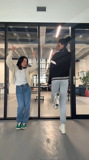 Fuego on Instagram: "You know we had to hit this #trending dance challenge in our Fuegos 🔥👟 How did we do? Drop us some love in the comments below ⬇️ Wearing Green Jade Low-tops 💚 and White High-tops 🤍 Cop yours at fuegodance.com DC: @jillsta12 #dance #fuegodance #dancesneakers #dancechallenge #hollabackgirl #hollabackgirlremix"
