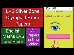 LKG Silver Zone Olympiad Exam Papers|| English Maths EVS and Hindi All exam papers in one Video