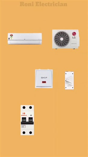 Roni Electricia | AC Indoor-Outdoor Unit Wiring with Double Pole (DP) Switch | #shots #acwiring #roni6294 #ronibhai6294 | Instagram