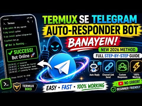 Create Telegram Auto-Reply Bot Using Termux | Termux Bird