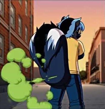 Skunk farting #7