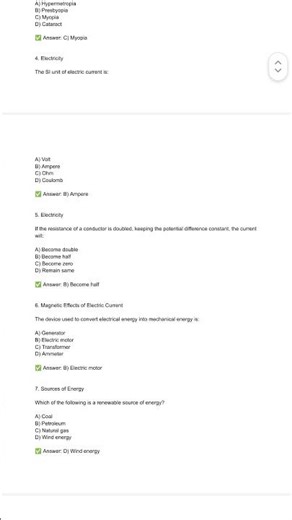 #Physics Mcqs based class#10 question ❓✒️