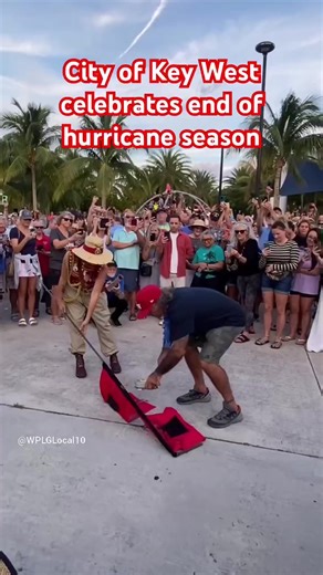 Key West residents burned hurricane flags Thursday to celebrate the end of the 2023 Atlantic hurricane season. #keywest #florida #monroecounty #hurricaneseason | WPLG Local 10