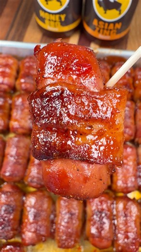 6.1M views · 46K reactions | #sponsored Bacon Wrapped Little Smokies...