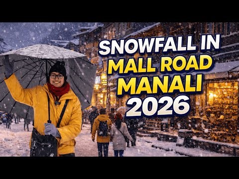 LIVE Snowfall in Manali Today ❄️ | Manali Snowfall 2026 | Mall Road Manali Vlog | Hadimba Temple