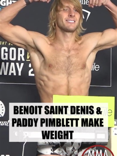 Paddy Pimblett and Benoit Saint Denis make weight for their UFC 329 co-main event Full video at MMA Crazy on Youtube #paddypimblett #benoitsaintdenis #ufc #ufc329