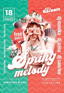 Multicolor Artistic Spring Melody Free Flyer Template PSD | by Elegantflyer