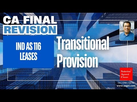 CA FINAL CAPSULE |Transitional Provisions (Ind As 116) | How to Apply Ind AS 116 for the First Time