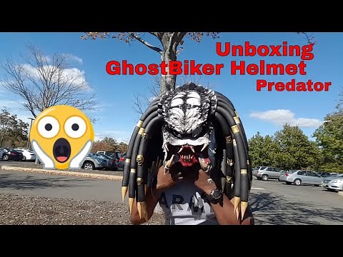 Predator helmet unboxing new version (open mouth teeth) #predatorhelmet IG:Ghostbiker Helmets