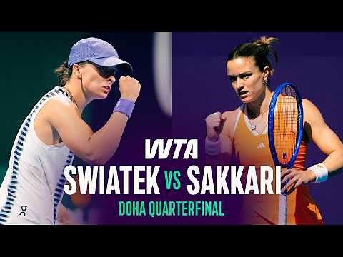 Iga Swiatek vs. Maria Sakkari | 2026 Doha Quarterfinals | WTA Match Highlights