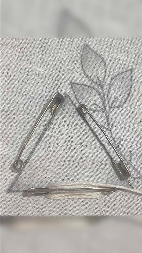 Amazing Embroidery Trick with Safety Pins 🔒🧵 | Easy Hand Embroidery Hack #embroidery