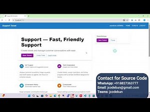 Support Ticket Management System using ReactJS & Spring Boot | Full Stack Project Demo