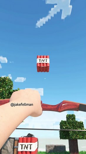 Exciting Minecraft Archery: Shooting TNT Barrels