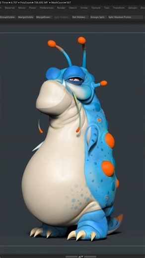 CreatureBox style 3D sculpt transformation #zbrush #digitalart #3d