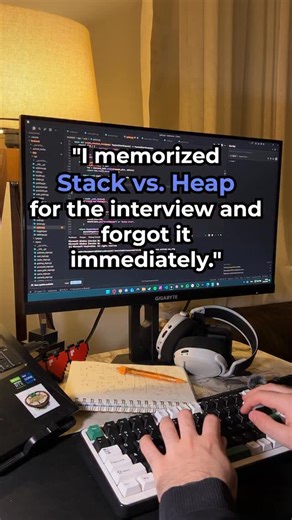 Emir Özen | Software Engineer on Instagram: "Comment “LINK” to get the resources! 🧠 Trying to reason about performance, memory, or pointers without understanding Stack vs Heap is like debugging blindfolded. You might get things working—but you won’t know why they work, or break. This mini roadmap fixes that. ⚡ What Is Stack vs Heap Really About? A simple, concrete explanation of what lives on the stack, what lives on the heap, and why runtimes separate them in the first place—without han