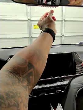 2025 Toyota Camry rear view mirror trim removal for windshield tint. #camryhybrid #camry #tint #fyp