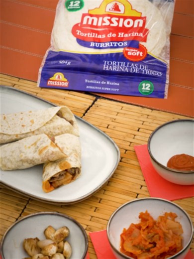 Receta fusión México vs Corea: burrito Bulgogi y kimchi