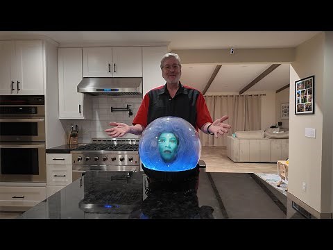 DIY Animated Madame Leota Crystal Ball Prop - INVISIBLE PROJECTOR - Self Contained Portable Wireless