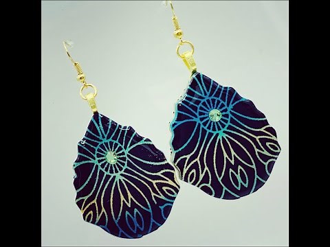 Easy Silk Screened Earrings with Fancy Backs
