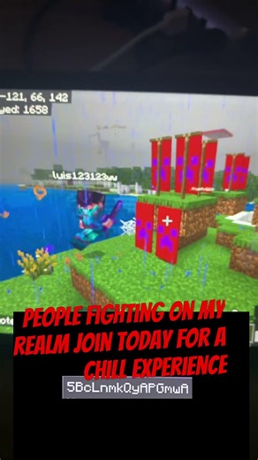 JOIN MY REALM AND PVP BUILD GRIND Do what ever you want #minecraft #realms #fun #fyp #code