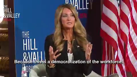 "I cut our agency in half. And for the first time we exceeded $100 billion in capital going out to the private sector because we got the bureaucracy out of the way."@KLoeffler on re-shoring American manufacturing:"We had 28 large industrials that attracted 900 small suppliers because they were looking to rebuild their local supply chains.""This is a democratization of the workforce. We're allowing that frontline employee that is so vital to interact with AI and teach it and inform it, because we