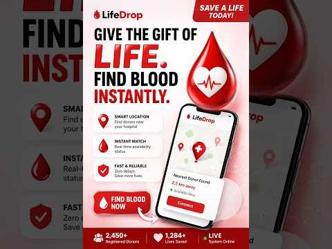 🚑 Blood Finder Website Project ❤️ HTML CSS JavaScript Full Responsive