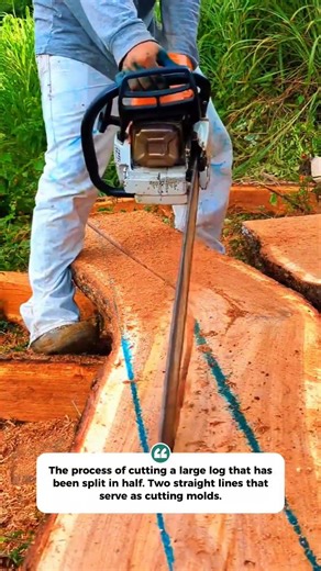 The process of cutting logs. #woodworking #craftideas #tricks #tools #craftman #wood