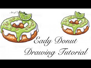 How to draw realistic Donut 🍩 Easy Donut Drawing Step By Step #artofzakiya